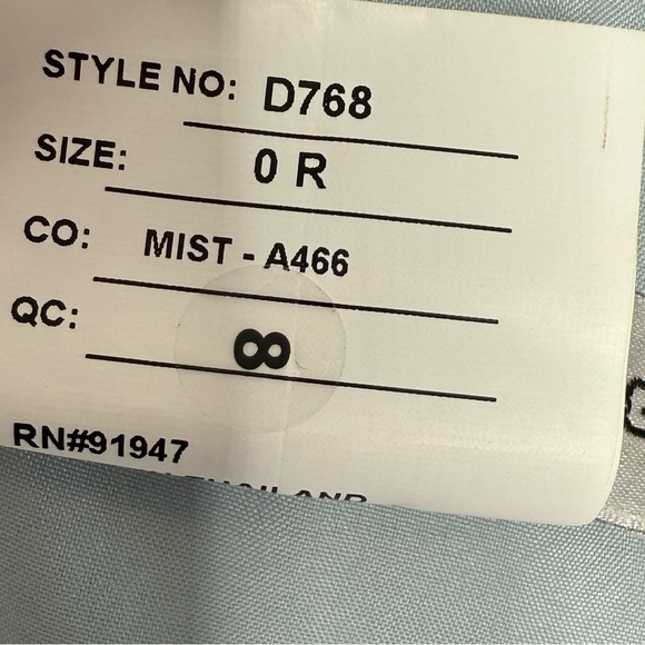 Alfred Sung Satin Twill V-Neck Pleated Skirt Cocktail Dress in Blue Mist D768 0R - Picture 14 of 14